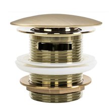 Донный клапан Rea для ванны, универсальный, клик-клак, цвет золото матовое, REA-W2005