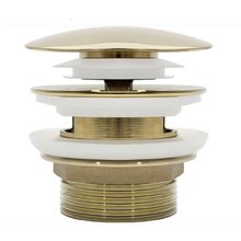 Донный клапан Rea для ванны, универсальный, клик-клак, цвет золото, REA-W2008