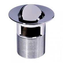 Донный клапан Wirquin Top Play 32050001 с пробкой осевого вращения, латунь, с переливом, хром