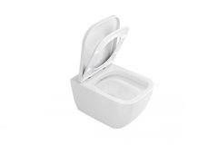 Подвесной унитаз Excellent Ness CENL.3509.500.WH, безободковый с сиденьем микролифт