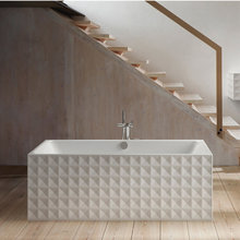 Ванна Bette Loft Ornament 181 x 81 х 42 см, с шумоизоляцией, с декоративными панелями с объемным тиснением, для стандартного слива-перелива, белый, М3172-000 CFXX6A