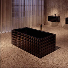 Ванна Bette Loft Ornament 181 x 81 х 42 см, с шумоизоляцией, черный глянцевый, для удлиненного слива-перелива, 3172-056 CFXX6A