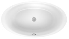 Ванна Bette Eve Glasur Plus 180 x 100 x 45 см, овальная, с шумоизоляцией, для удлиненного слива-перелива, 6043-000 PLUS