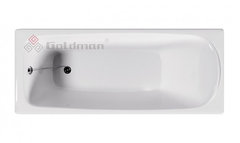 Ванна чугунная Goldman Loft LF17070H,170 х 70 см, с отверстиями для ручек, белая