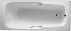 Чугунная ванна Jacob Delafon Prelude, 170 х 70 см, с отверстиями для ручек, ножки в подарок, E2924-00
