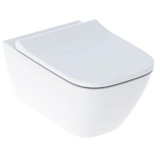 Подвесной безободковый унитаз Geberit Smyle 500.683.00.2 Square Rimfree, крышка микролифт