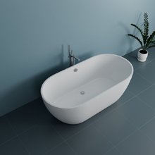 Ванна отдельностоящая из литьевого мрамора Delice Bravo 165 х 80 см, белая, без покрытия, без ручек, DLR330002