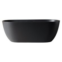 Ванна из искусственного камня Abber Frankfurt 170 х 75 см, черная матовая, AM9941B