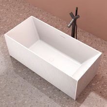 Ванна Abber Stein из искусственного камня 170 х 75 см, белая матовая, AS9602