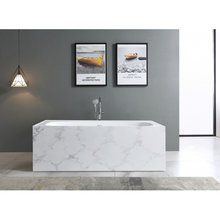 Ванна Abber Blitz из искусственного камня 180 х 85 см, белая, AS9501GB