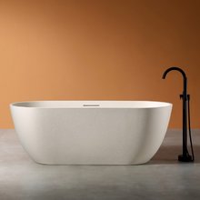 Ванна из искусственного камня Abber Frankfurt 170 х 75 см, светло-бежевая матовая, AM9941MBE