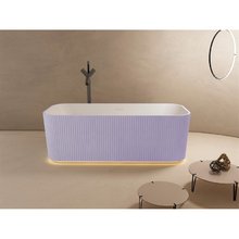 Ванна Abber Stein из искусственного камня 170 х 75 см, фиолетовая, AS9663Violett