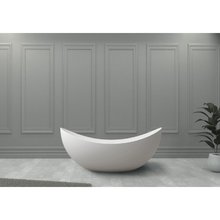 Ванна Abber Stein из искусственного камня 180 х 80 см, белая матовая, AS9633