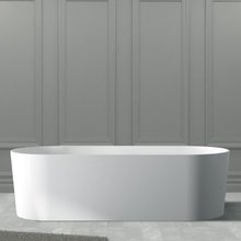 Ванна Abber Stein из искусственного камня 180 х 75 см, белая матовая, AS9614