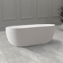 Ванна Abber Stein из искусственного камня 170 х 80 см, белая матовая, AS9604