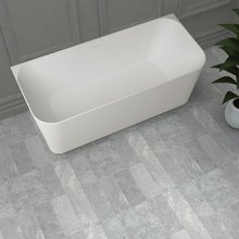 Ванна Abber Stein из искусственного камня 170 х 75 см, белая матовая, AS9617