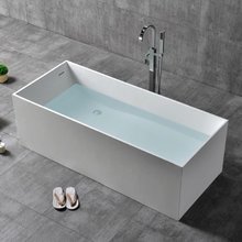 Ванна Abber Stein из искусственного камня, 180 х 76 см, белая матовая, AS9642-1.8