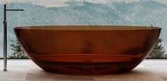 Ванна прозрачная Abber Kristall 180 x 85 см отдельностоящая, коричневый, AT9702Opal