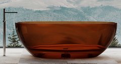 Ванна прозрачная Abber Kristall 165 x 78 см отдельностоящая, коричневый, AT9701Opal