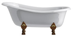 Ванна из литьевого мрамора Astra-Form Роксбург 170 х 80 см, ножки бронза