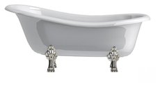 Ванна из литьевого мрамора Astra-Form Роксбург 170 x 80 см ножки хром, белый