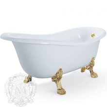 Ванна из литьевого мрамора Migliore Bella 26918, 170 х 80 см, фурнитура золото