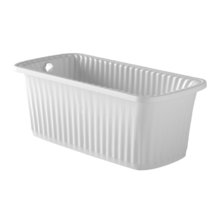 Ванна Migliore Olivia 24253 Panello, 174 х 80 х 66 см, из литьевого мрамора, фурнитура хром, панель белая глянцевая