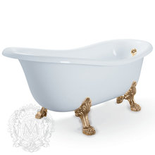 Ванна из литьевого мрамора Migliore BELLA 24623 на лапах Migliore, фурнитура бронза, 170 х 80 х 74 см