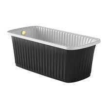 Ванна Migliore Olivia 24266 Panello, 174 х 80 х 66 см, из литьевого мрамора, фурнитура золото, панель черная глянцевая