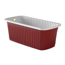 Ванна Migliore Olivia 24238 Panello 174 х 80 х 66 см, из литьевого мрамора, фурнитура золото, панель красная глянцевая