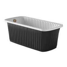 Ванна Migliore Olivia 24376 Panello, 174 х 80 х 66 см, из литьевого мрамора, фурнитура бронза, панель черная глянцевая