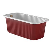 Ванна Migliore Olivia 24265 Panello 174 х 80 х 66 см, из литьевого мрамора, фурнитура бронза, панель красная глянцевая