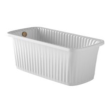 Ванна Migliore Olivia 24361 Panello, 174 х 80 х 66 см, из литьевого мрамора, фурнитура бронза, панель белая глянцевая