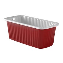 Ванна Migliore Olivia 25452 Panello 174 х 80 х 66 см, из литьевого мрамора, фурнитура хром, панель красная глянцевая