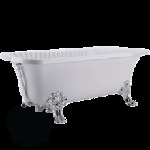 Ванна из литьевого мрамора Migliore OLIVIA 24631 на лапах Migliore, фурнитура хром, 174 х 80 х 66 см