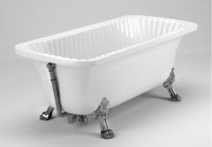 Ванна из литьевого мрамора Migliore Olivia 26923 на лапах "LEON" Standart, фурнитура хром