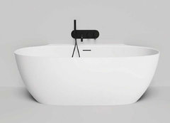 Ванна Salini Alda Wall 101915G/M, 170 х 90 х 60 см, из искусственного камня S-Sense/S-Stone, белая глянцевая/матовая