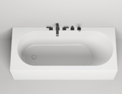 Ванна Salini Fabia 170 х 75 х 60 см, из искусственного камня S-Sense, белый матовый, 102611M