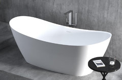 Ванна Salini Noemi 170 х 75 х 68 см, из искусственного камня S-Sense, белый глянцевый,101712G