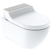 Электронный унитаз Geberit AquaClean Tuma Comfort 146.294.FW.1 с крышкой-биде, сталь нержавеющая матированная