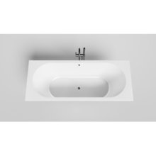 Ванна Salini Ornella Axis 104613GRH, 170 х 70 см, из искусственного камня S-Sense, белый глянцевый, покраска внутренней поверхности RAL