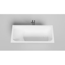 Ванна Salini Orlanda Kit 102117MRH, 170 х 75 см, из искусственного камня S-Sense, белый матовый, покраска внутренней поверхности RAL