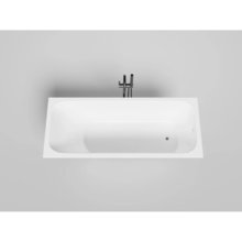 Ванна Salini Orlanda 102027MRH, 170 х 75 см, из искусственного камня S-Stone, белый матовый, покраска внутренней поверхности RAL