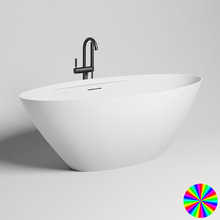 Ванна Salini Diva 178 х 85 см, из искусственного камня S-Sense, белый глянцевый, покраска по RAL полностью, 102211GRF