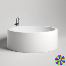 Ванна Salini Isola 200 х 200 см, из искусственного камня S-Sense, белый матовый, покраска по RAL снаружи, 101111MRH