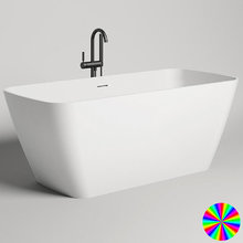 Ванна Salini Agatha 180 х 80 см, из искусственного камня S-Stone, белый матовый, покраска по RAL снаружи, 100221MRH