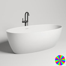 Ванна Salini Alda, 160 х 80 см, из искусственного камня S-Sense, белый глянцевый, покраска по RAL снаружи, 101913GRH