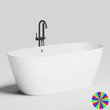 Ванна Salini Sofia Light 165 х 75 см, из искусственного камня S-Sense, белый глянцевый, внешний перелив, 103711G