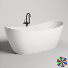 Ванна Salini Noemi 186 х 81,5 см, из искусственного камня S-Sense, белый глянцевый, покраска по RAL снаружи, 101811GRH