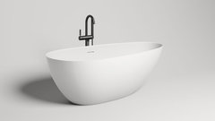 Ванна Salini Paola In 172 х 82 см, из искусственного камня S-Sense, белый глянцевый, покраска по RAL снаружи, 101612GRH